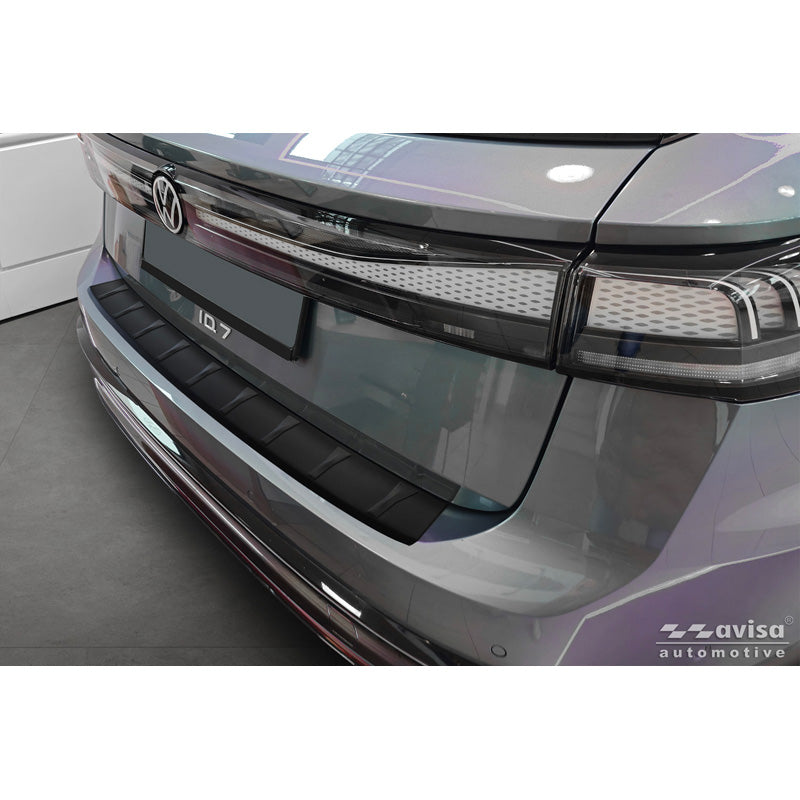 Avisa, Heckstoßstangenschutz, Matt schwarzer Edelstahl, passend für Volkswagen ID.7 Tourer 2024-, 'Ribs'