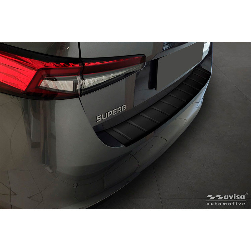 Avisa, Heckstoßstangenschutz, matt schwarzer Edelstahl, passend für Skoda Superb IV Liftback (2024-)