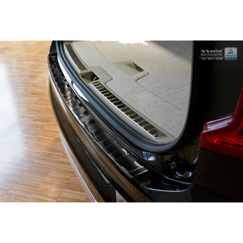 Avisa, Schwarz Edelstahl Heckstoßstangenschutz passend für Volvo XC90 2015- Ribs