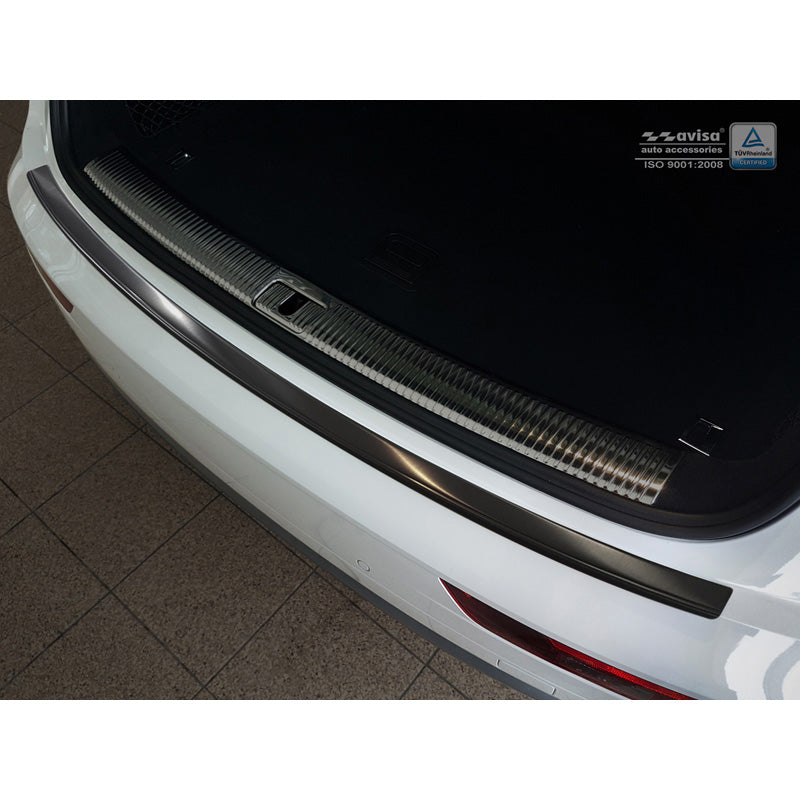 Avisa, Schwarz Edelstahl Heckstoßstangenschutz passend für Audi Q5 2017-2020 & FL 2020- Ribs