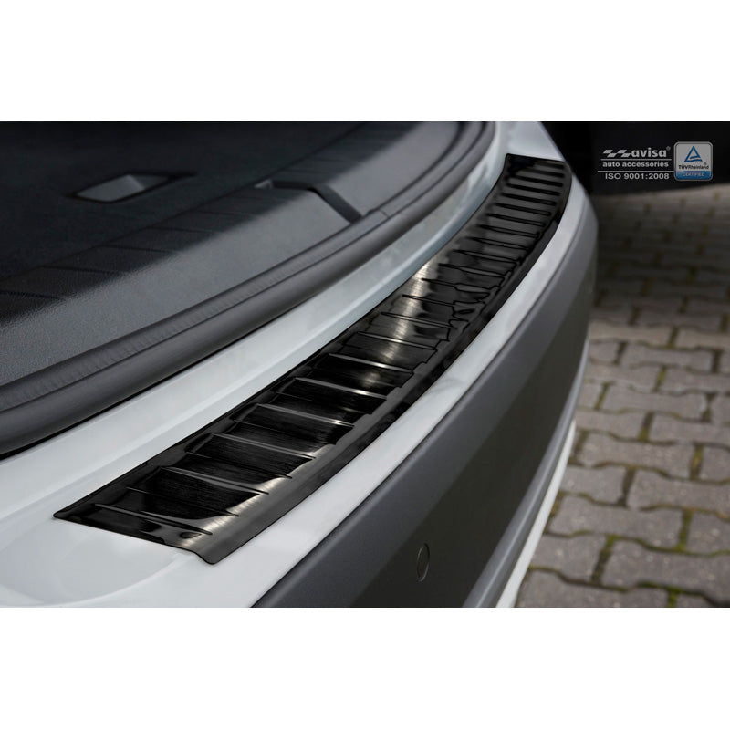 Avisa, Schwarz Edelstahl Heckstoßstangenschutz passend für BMW X1 (F48) 2015-2022 Ribs