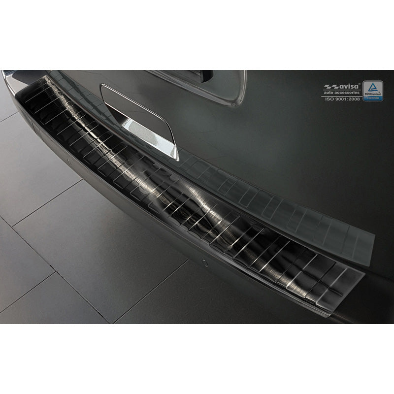 Avisa, Schwarz Edelstahl Heckstoßstangenschutz passend für Peugeot Traveller/Citroën Spacetourer/Toyota Pro-Ace 2016- Ribs