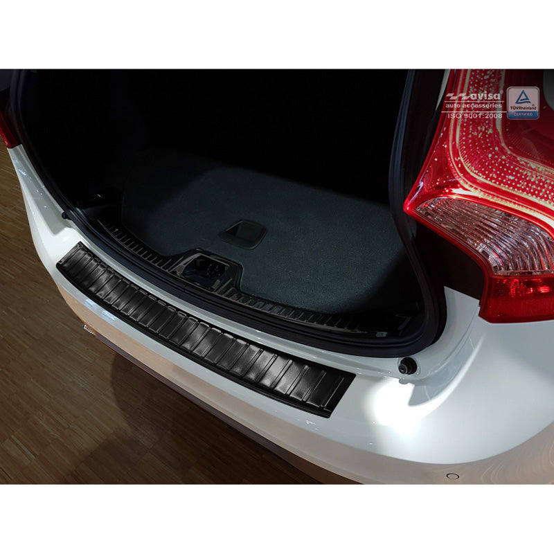 Avisa, Schwarz Edelstahl Heckstoßstangenschutz passend für Volvo V60 2010-2018 Ribs