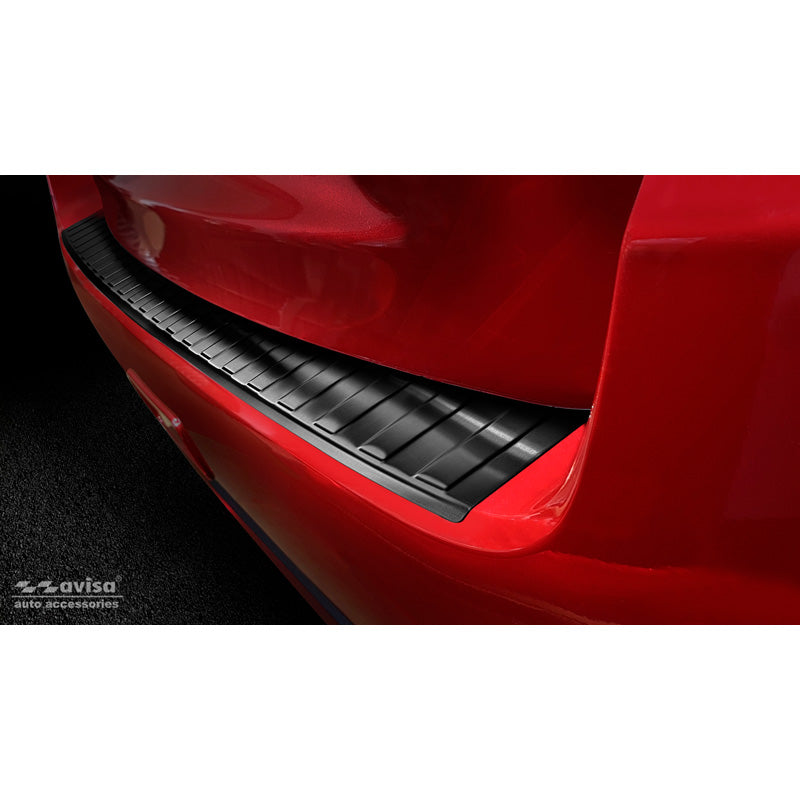 Avisa, Schwarz Edelstahl Heckstoßstangenschutz passend für Mitsubishi ASX Facelift 2019- Ribs