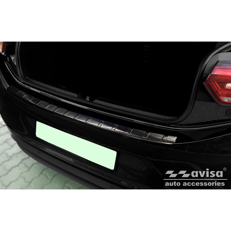 Avisa, Schwarz Edelstahl Heckstoßstangenschutz passend für Volkswagen ID.3 2020-2023 & FL 2023- Ribs