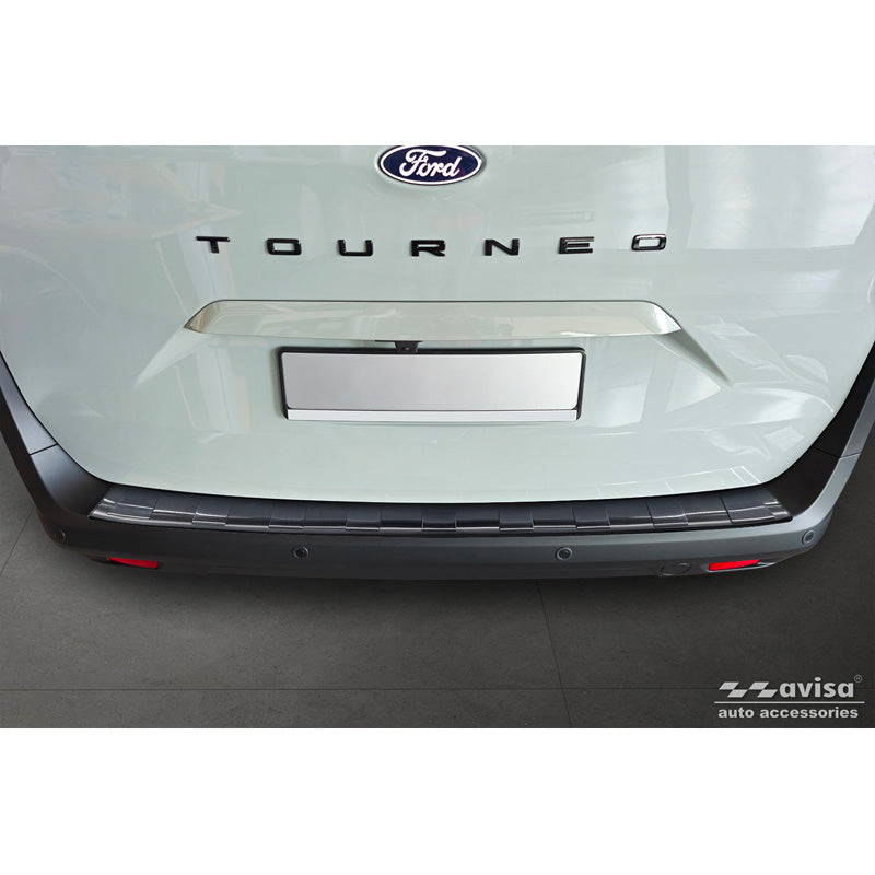 Avisa, Ladekantenschutz, Schwarzer Edelstahl, Passend für Ford Tourneo Courier II / Transit Courier II 2023-, 'Ribs'