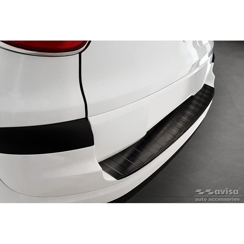 Avisa, Schwarz Edelstahl Heckstoßstangenschutz passend für Fiat 500L Facelift 2017- Ribs
