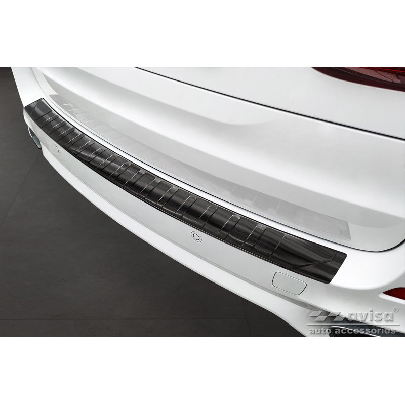 Avisa, Schwarz Edelstahl Heckstoßstangenschutz passend für BMW X5 F15 2013-2018 mit M-Paket Ribs