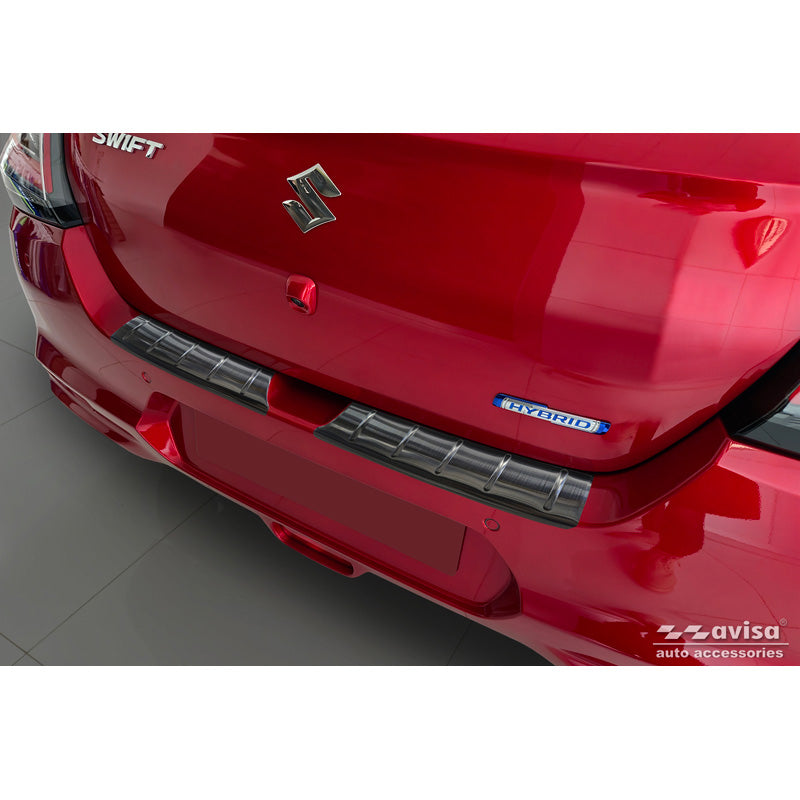 Avisa, Heckstoßstangenschutz, Schwarz, Edelstahl, Passt für Suzuki Swift VI (2024-), 'Ribs'