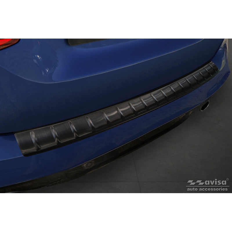 Avisa, Schwarz Edelstahl Heckstoßstangenschutz passend für BMW 2 Active Tourer F45 2013-2021 mit M-Paket Ribs