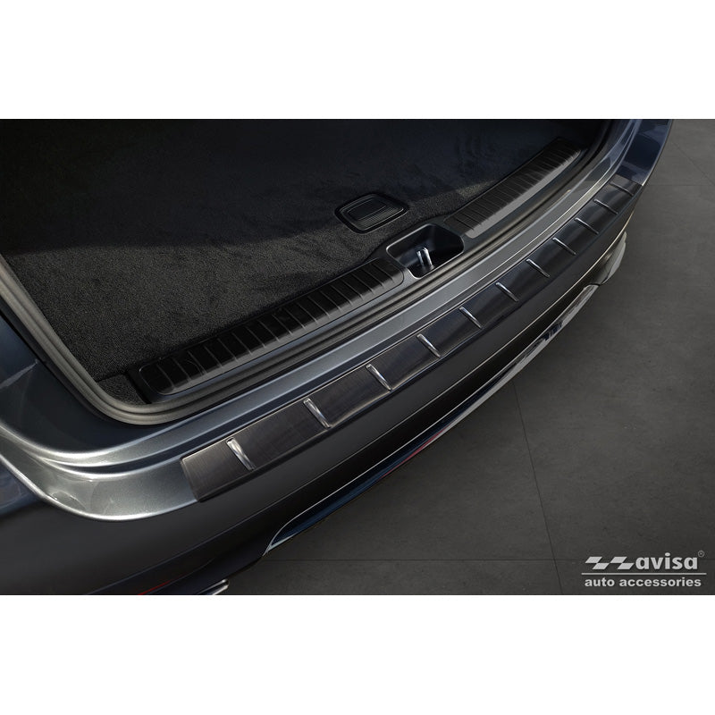 Avisa, Schwarz Edelstahl Heckstoßstangenschutz passend für Mercedes GLE II (W167) Facelift exkl. AMG 2023- Ribs