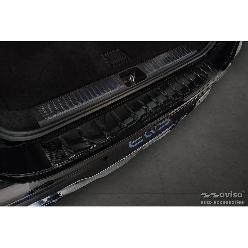 Avisa, Echtes 3D Karbon Heckstoßstangenschutz passend für Mercedes EQS SUV (X296) 2022- Ribs, Carbon, Carbon, Schwarz