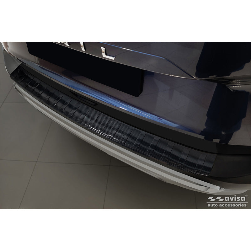 Avisa, Echtes 3D Karbon Heckstoßstangenschutz passend für Nissan X-Trail IV (T33) 2021- Ribs, Carbon, Carbon, Schwarz
