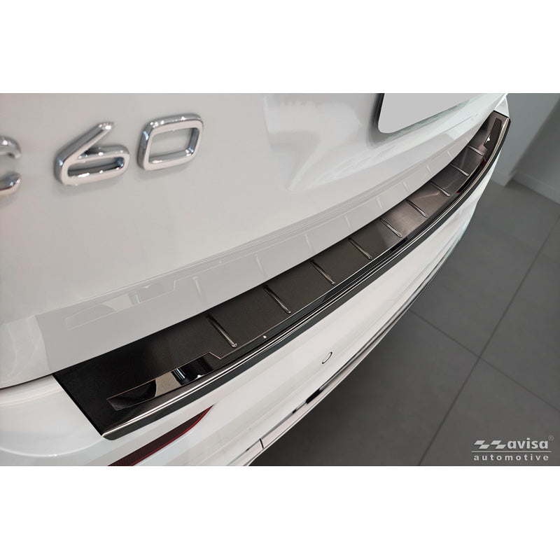 Avisa, Heckstoßstangenschutz, 'Shadow Premium', passt zu Volvo XC60 II (2017-2021) & Facelift 2021 - inkl. R-Design & Plug-in-Hybrid - Schwarz / Hochglanzschwarz