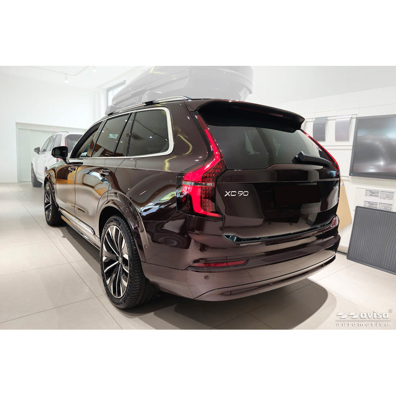 Avisa, Heckklappenleiste, schwarzes Chrom-Edelstahl, passt zu Volvo XC90 II (2015-2019), Facelift (2019-2024), Facelift (2024-)