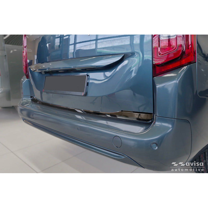 Avisa, Heckklappentrim, schwarzes Chrom-Edelstahl, passt zu Toyota Proace City Verso (2019-2024) & Facelift (2024-)