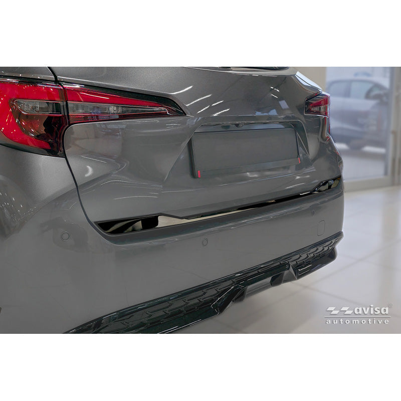 Avisa, Kofferraumleiste, schwarzes Chrom-Edelstahl, passt zu Toyota Corolla Touring Sports (E21) (2019-)
