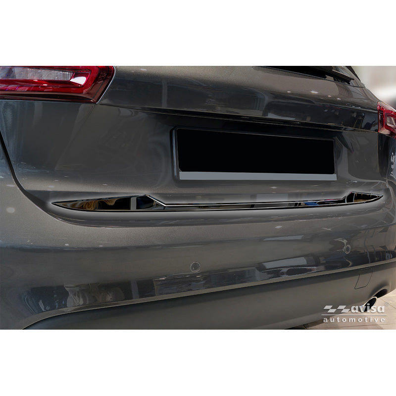 Avisa, Heckklappenleiste, schwarzer Chrom-Edelstahl, passt zu Ford Focus IV HB (2018-2021) & Facelift (2021-)