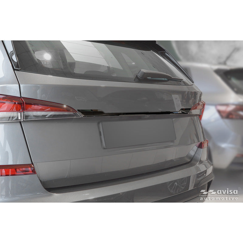 Avisa, Heckklappenverkleidung, schwarzer Chrom-Edelstahl, passt zu Skoda Kamiq (NW4) (2019-2024) & Facelift (2024-)