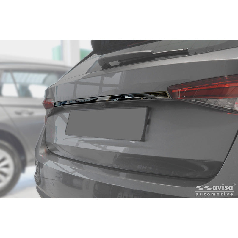Avisa, Heckklappenverkleidung, schwarzer Chrom-Edelstahl, passt zu Skoda Fabia IV (PJ3) (2021-)