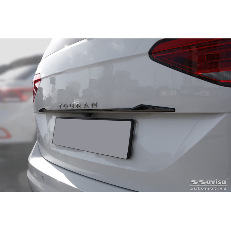 Avisa, Heckklappenleiste, schwarzer Chrom-Edelstahl, passt zu Volkswagen Touran (5T1) R-Line (2015-)