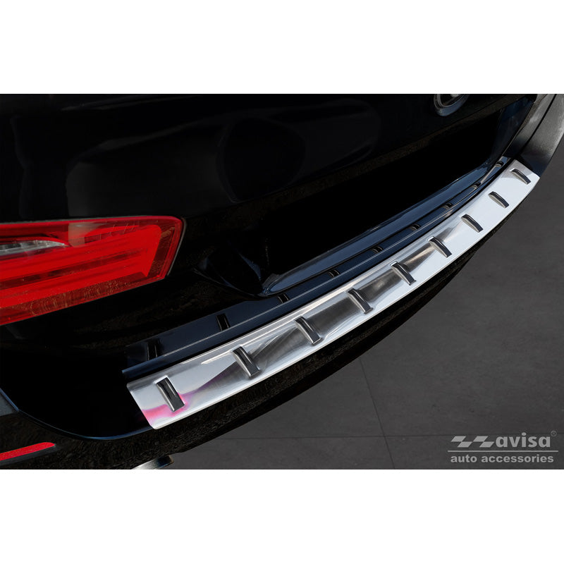 Avisa, Edelstahl Heckstoßstangenschutz passend für BMW 5er (F11) Touring 2011-2013 & Facelift 2013-2017 STRONG EDITION, PU-Rim, Edelstahl, Silber