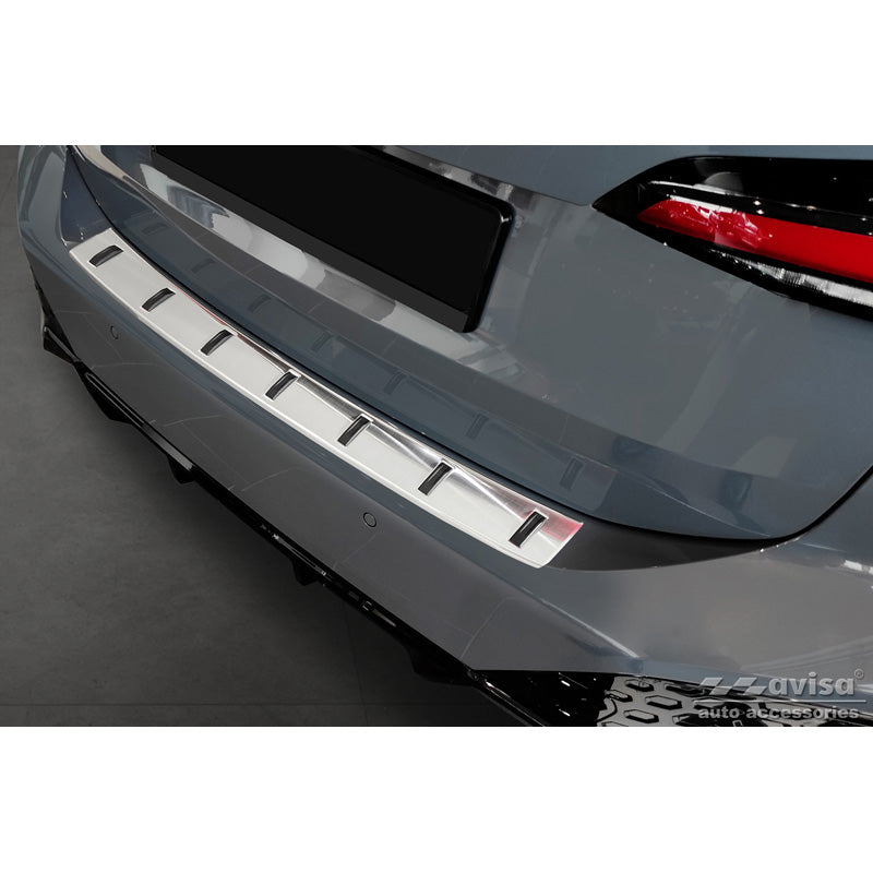 Avisa, Edelstahl Heckstoßstangenschutz passend für BMW 2er Active Tourer U06 (inkl. M-paket) 2021- STRONG EDITION, PU-Rim, Edelstahl, Silber