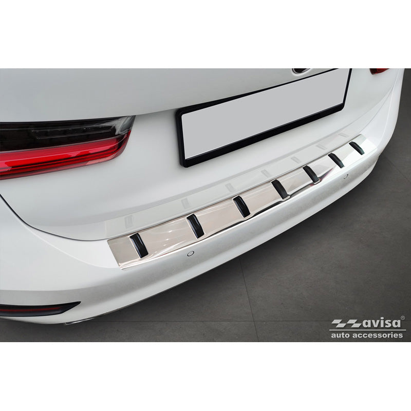 Avisa, Edelstahl Heckstoßstangenschutz passend für BMW 3er (G21) Touring 2019-2022 STRONG EDITION, PU-Rim, Edelstahl, Silber