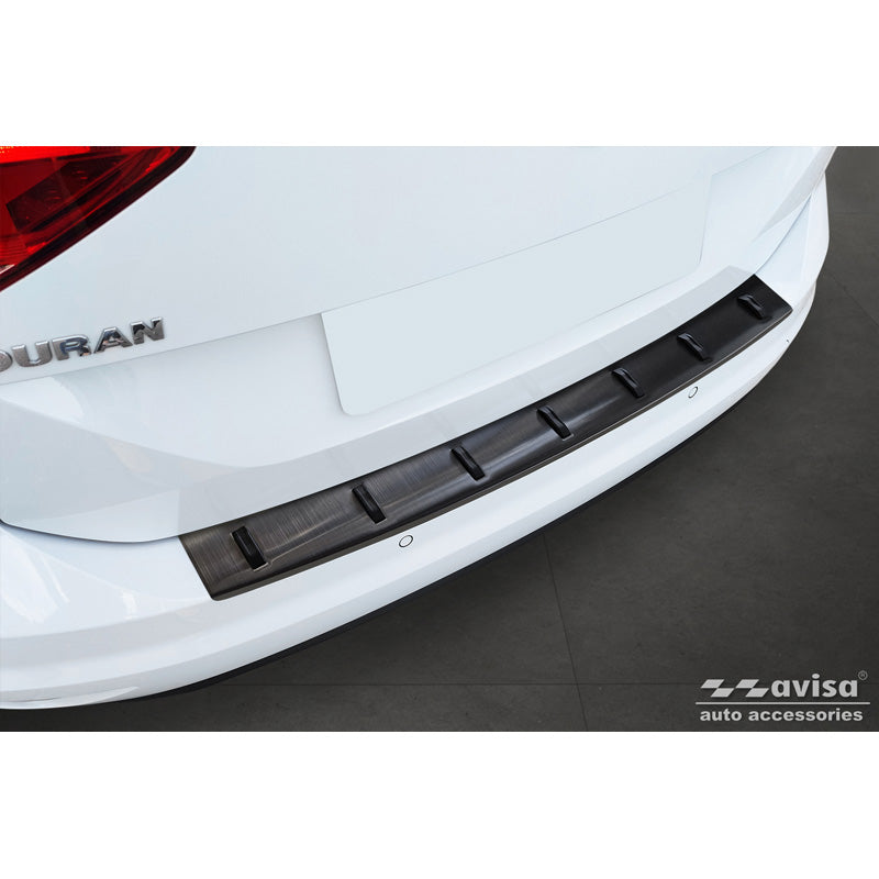 Avisa, Heckstoßstangenschutz, Edelstahl mit gehärteten Polyurethanrippen, Passend für Volkswagen Touran III 2015- inkl. R-Line, 'STRONG EDITION'