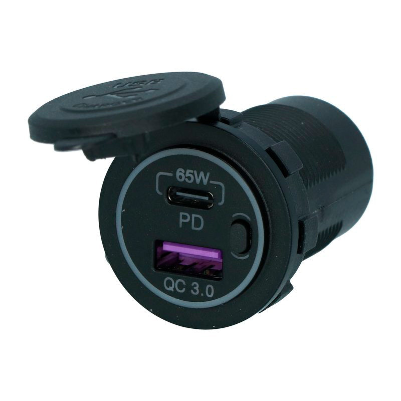 Carpoint, Eingebautes Ladegerät, USB-A/USB-C, passend für 12-24V-Systeme