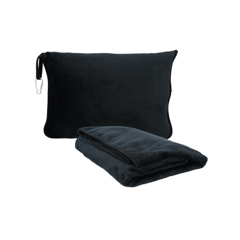 Carpoint Reisedecke & Reisekissen Schwarz 2 in 1