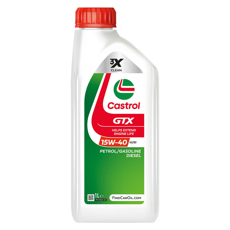 Castrol, GTX 15W-40 A3/B4 Motoröl, 1 liter, Hochleistungs-Multigrade, Benzin- und Dieselkompatibel