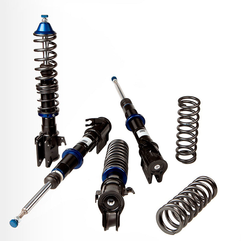 Cobra, EVO-III Gewindefahrwerke passend für Audi A4 Quattro B8 Limousine 1.8TFSi/2.0TFSi/3.2FSi/3.0TFSi/2.0TDi/2.7TDi/3.0TDi 2008-2015, Stahl, Blau