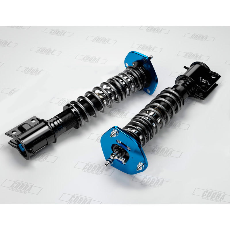 Cobra, EVO-R Gewindefahrwerke passend für Subaru Impreza inkl. GT Turbo 1992-2000 35-60/30-60mm, Stahl, Blau, Schwarz