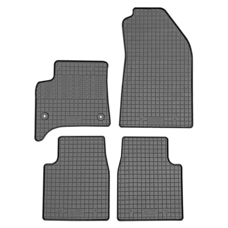 CIKCAR Gummifußmattensatz passend für Opel Frontera / Citroën C3 Aircross 2024- (MHEV) (4-teilig + Befestigungssystem)