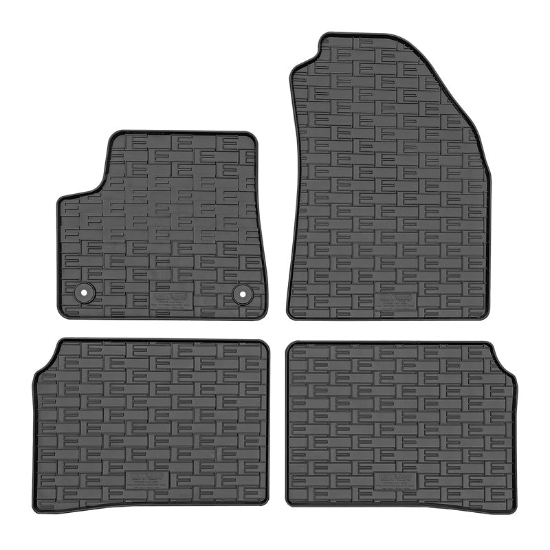 CIKCAR Gummifußmattensatz passend für Opel Frontera / Citroën C3 Aircross 2024- (EV) (4-teilig + Befestigungssystem)