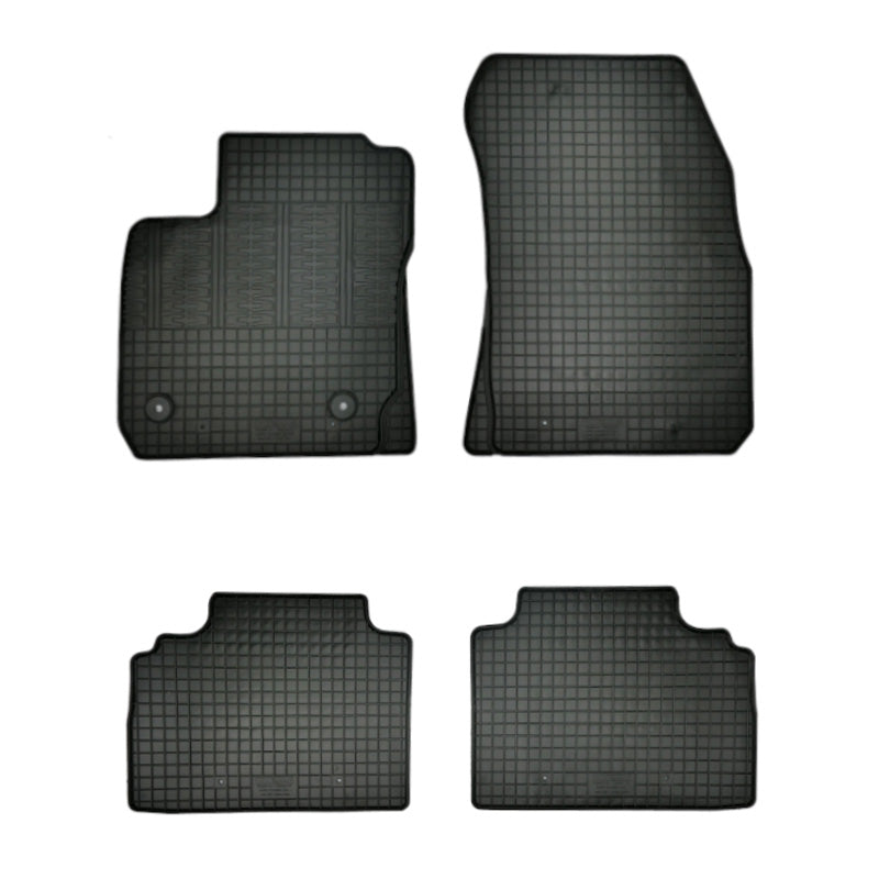 AutoStyle, Satz Gummimatten passend für Ford Tourneo Courier Kombi 5-Personen 2014-(4-teilig + Montagesystem), Schwarz