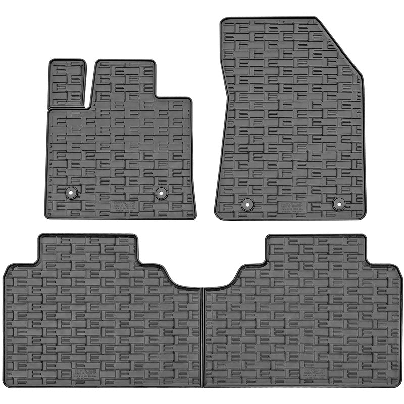 CIKCAR, Gummifußmatten-Set, passt für Lynk & Co 02 (2024-), 3-teilig + Montagesystem