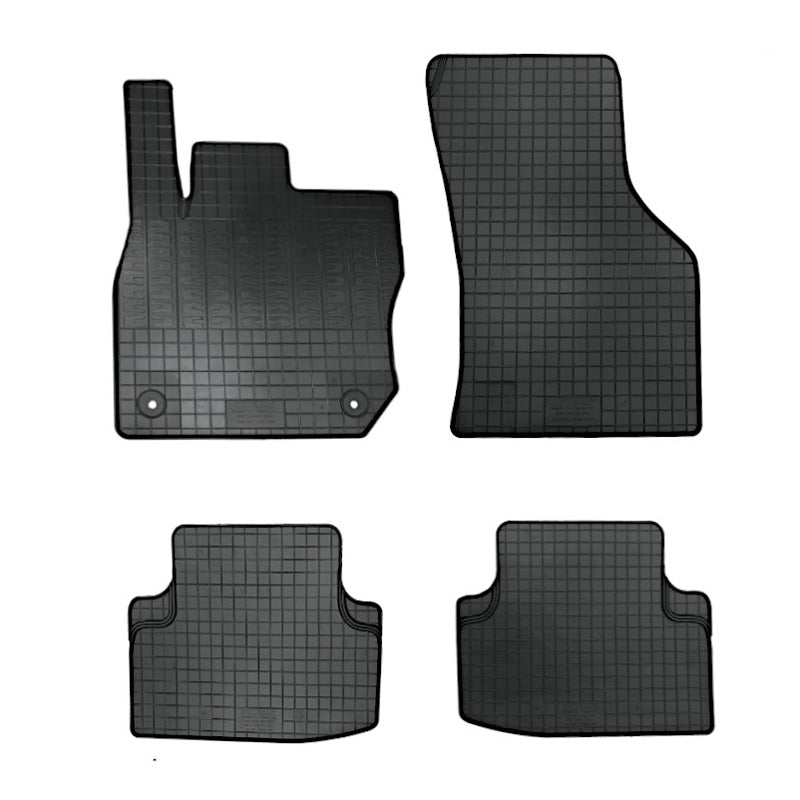 AutoStyle, Satz Gummimatten passend für Seat Leon IV HB 5-türer 2020- (4-teilig + Montagesystem), Schwarz
