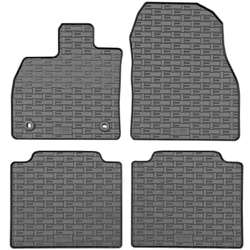 CIKCAR, Fußmatten-Set, Gummi, 4-teilig, passend für Subaru Solterra (2022-) & Toyota bZ4X (2021-)