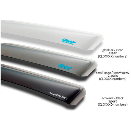ClimAir, Vindafvisere, Sort/Mørk toning, 2 stk., passer til MG 3 III (2024-)
