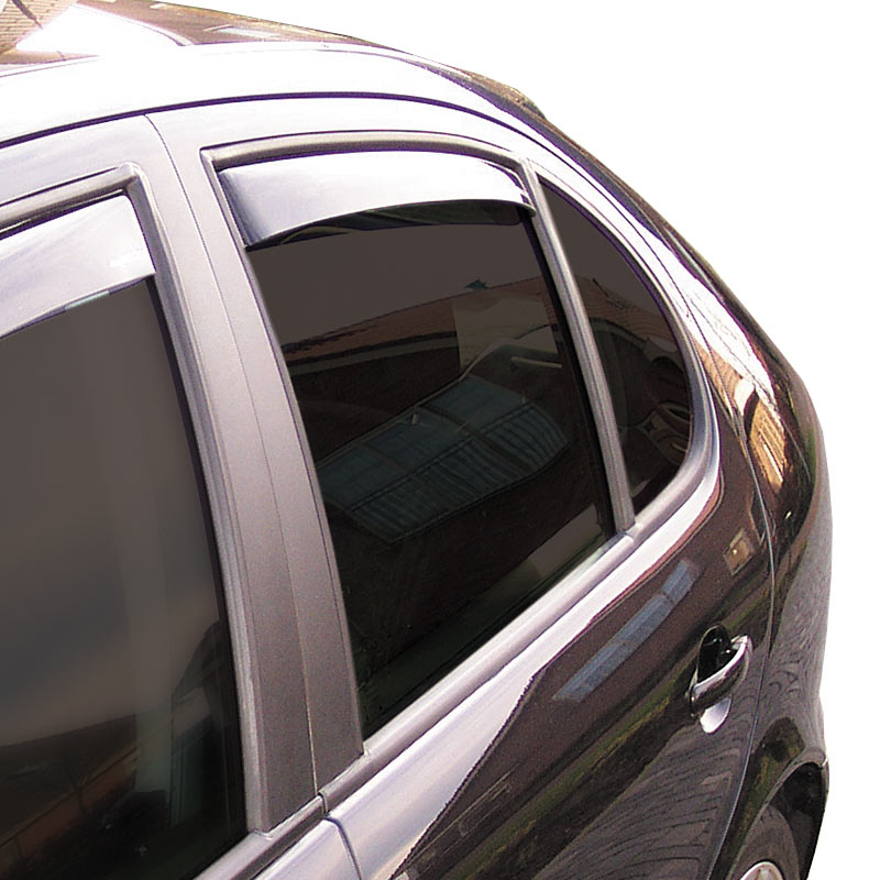 ClimAir, Windabweiser Master Schwarz (Hinten) passend für Ford Focus 5 türer 2004-2011, Plastik