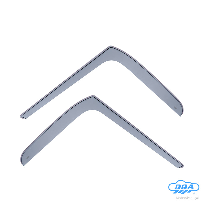 DGA, Windabweiser, rauchfarben, 2 Stk., passt für Iveco Daily III/IV/V (2000-2014), Nissan Interstar (2003-), Opel Movano A (1998-2010), Renault Master/Mascott (1997-2010)