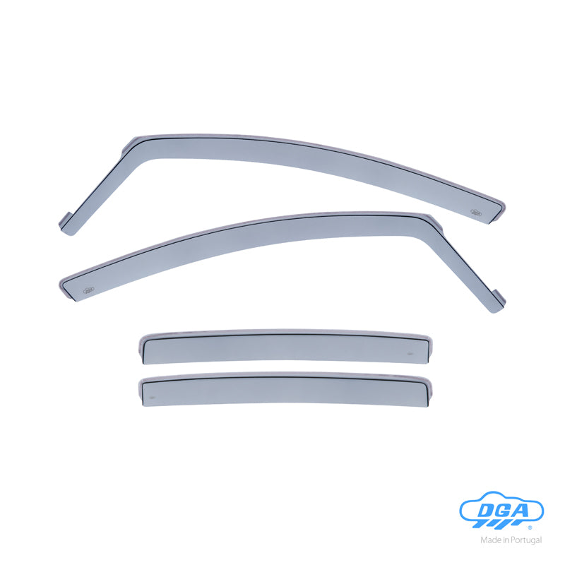 DGA, Windabweiser, rauchfarben, 4 Stück, passend für Opel Corsa D & E HB 5-türig (2006-2019)