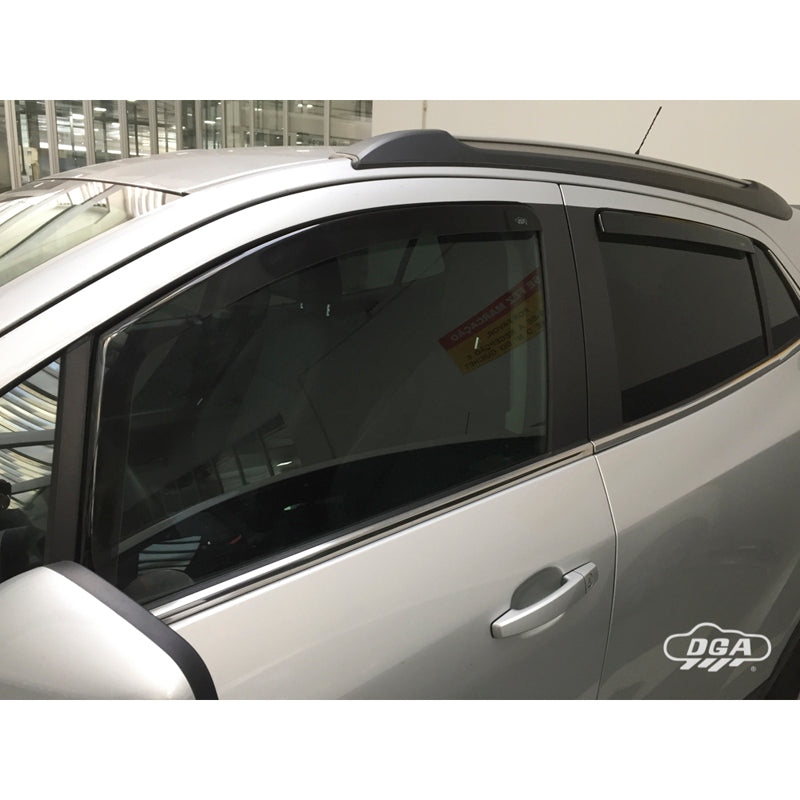 DGA, Windabweiser, Rauchfarben, 4 stk., passend für Opel Mokka & Mokka X (J13) (2012-2020)