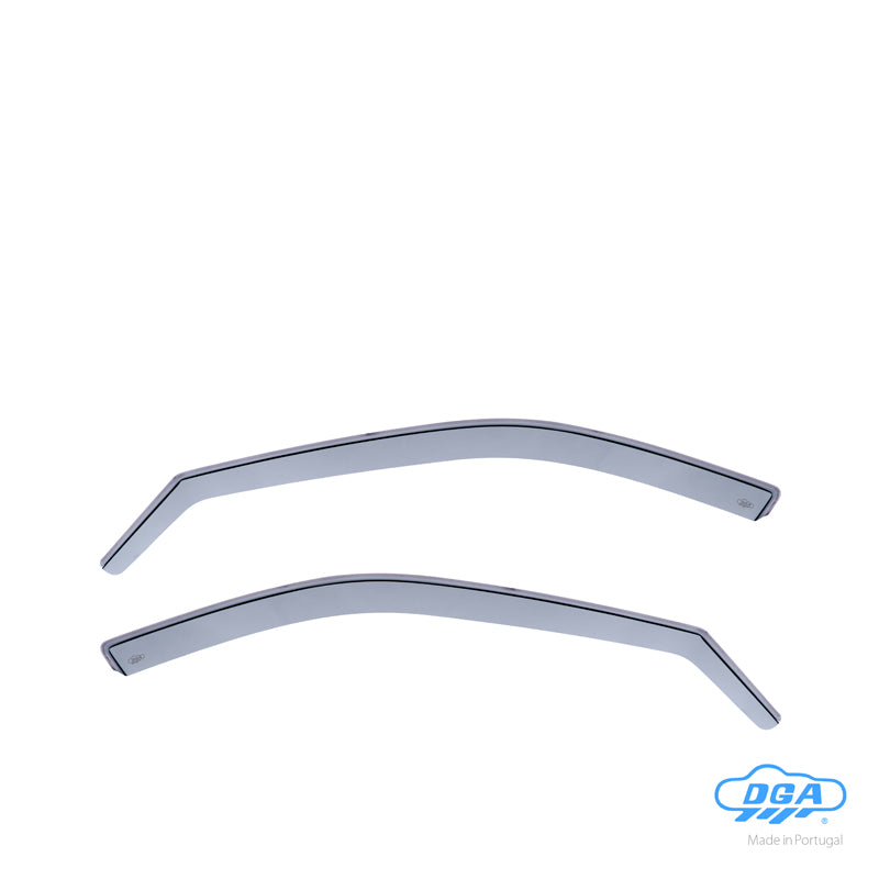 DGA, Windabweiser, Rauchfarben, Für die vorderen Türen, 2 Stk., passend für Seat Leon (1M) (1999-2005) & Toledo II (1M) (1999-2004)