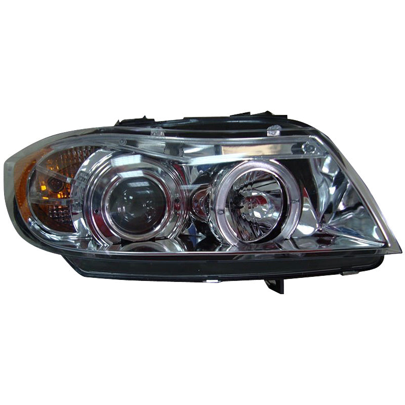 AutoStyle, Satz Scheinwerfer passend für BMW 3er E90/E91 Limousine/Touring 2005-2008 - Chrom - inkl. Standlichtringen