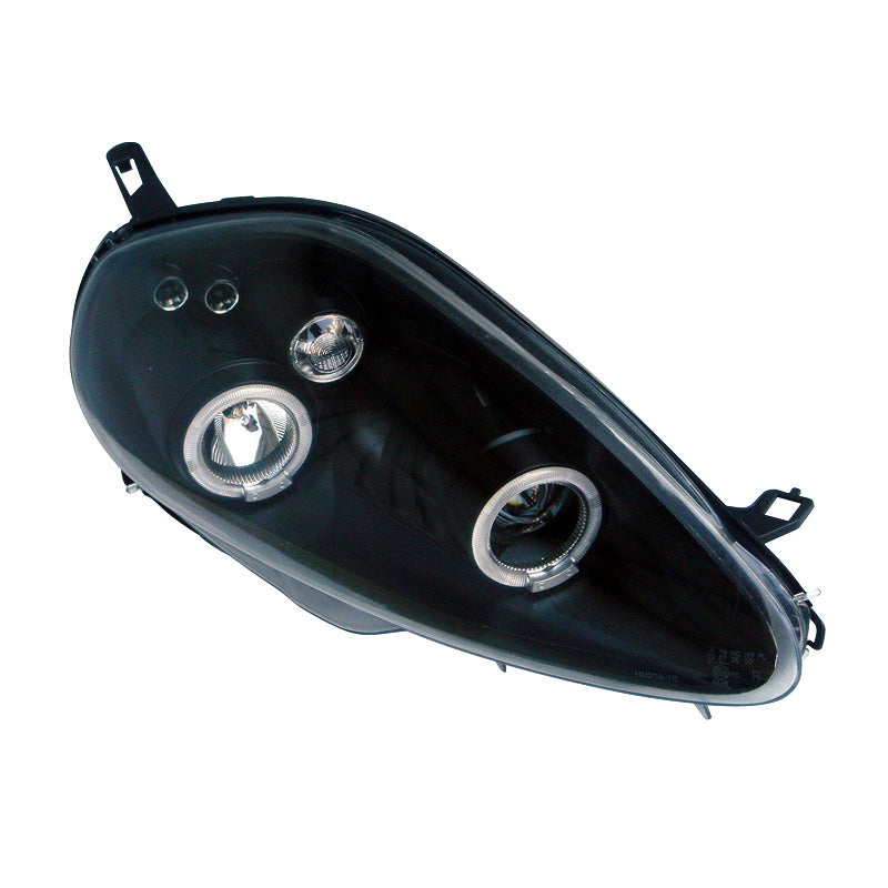 AutoStyle, Satz Scheinwerfer passend für Fiat Grande Punto 2005-2008 - Schwarz - inkl. Standlichtringen