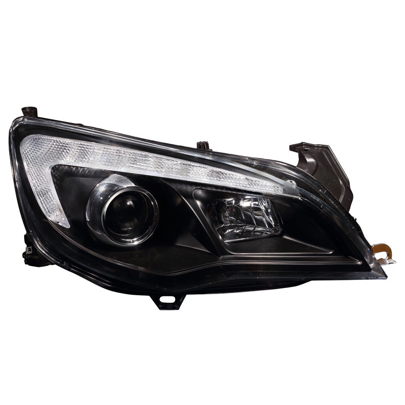 AutoStyle, Satz Scheinwerfer inkl. TFL passend für Opel Astra J 5-türig 2009-2015 - Schwarz - inkl. Stellmotor