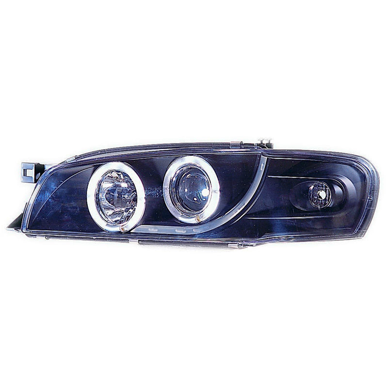 AutoStyle, Satz Scheinwerfer passend für Subaru Impreza 1997-2000 - Schwarz - inkl. Standlichtringen